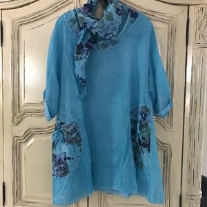 💲⬇️ Vintage made in Italy gauzey swim coverup, L